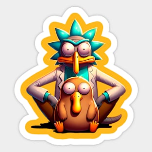 Two very strange platypus Sticker